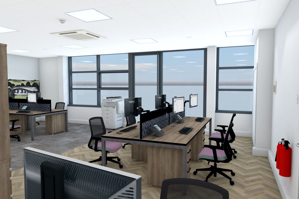 Bench desking.